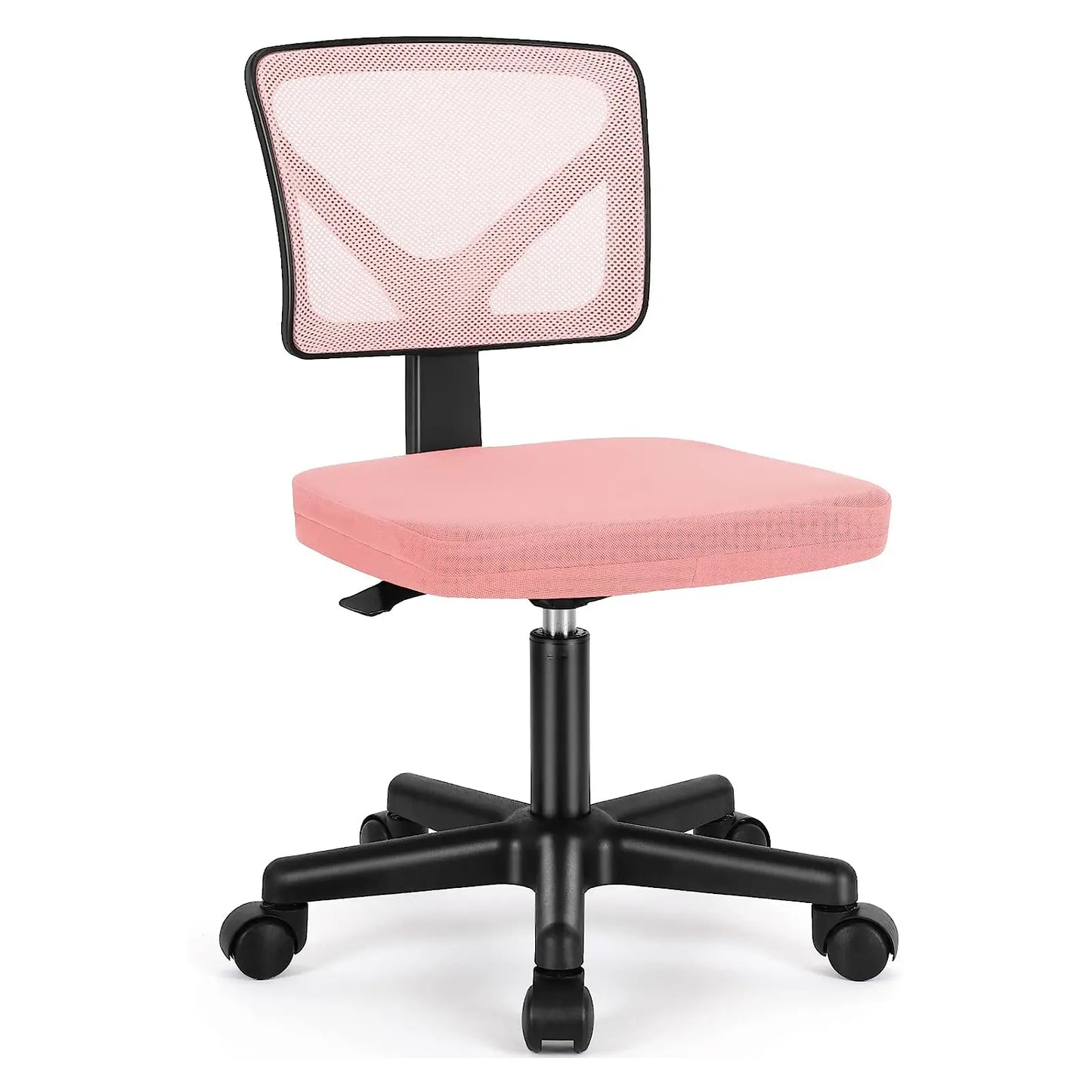 Ergonomic Armless Office Chair – Adjustable Mesh Desk Chair with Wheels for Home Offices & Workspaces