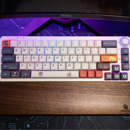 Walnut Wooden Keyboard Wrist Rest – Ergonomic Palm Support for 60%, 65%, 75% Mechanical Keyboards
