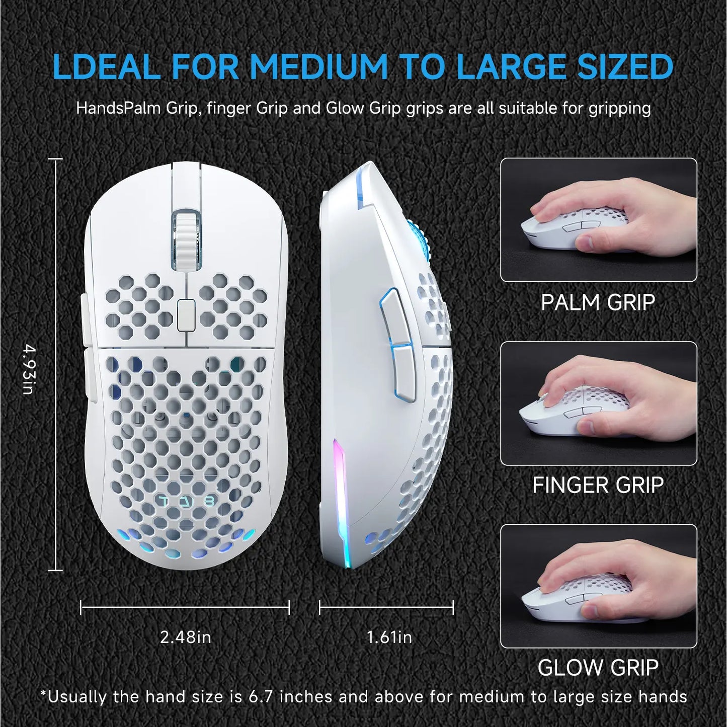 Kemove Falcon M1 Wireless Gaming Mouse – 24,000 DPI RGB Performance Mouse