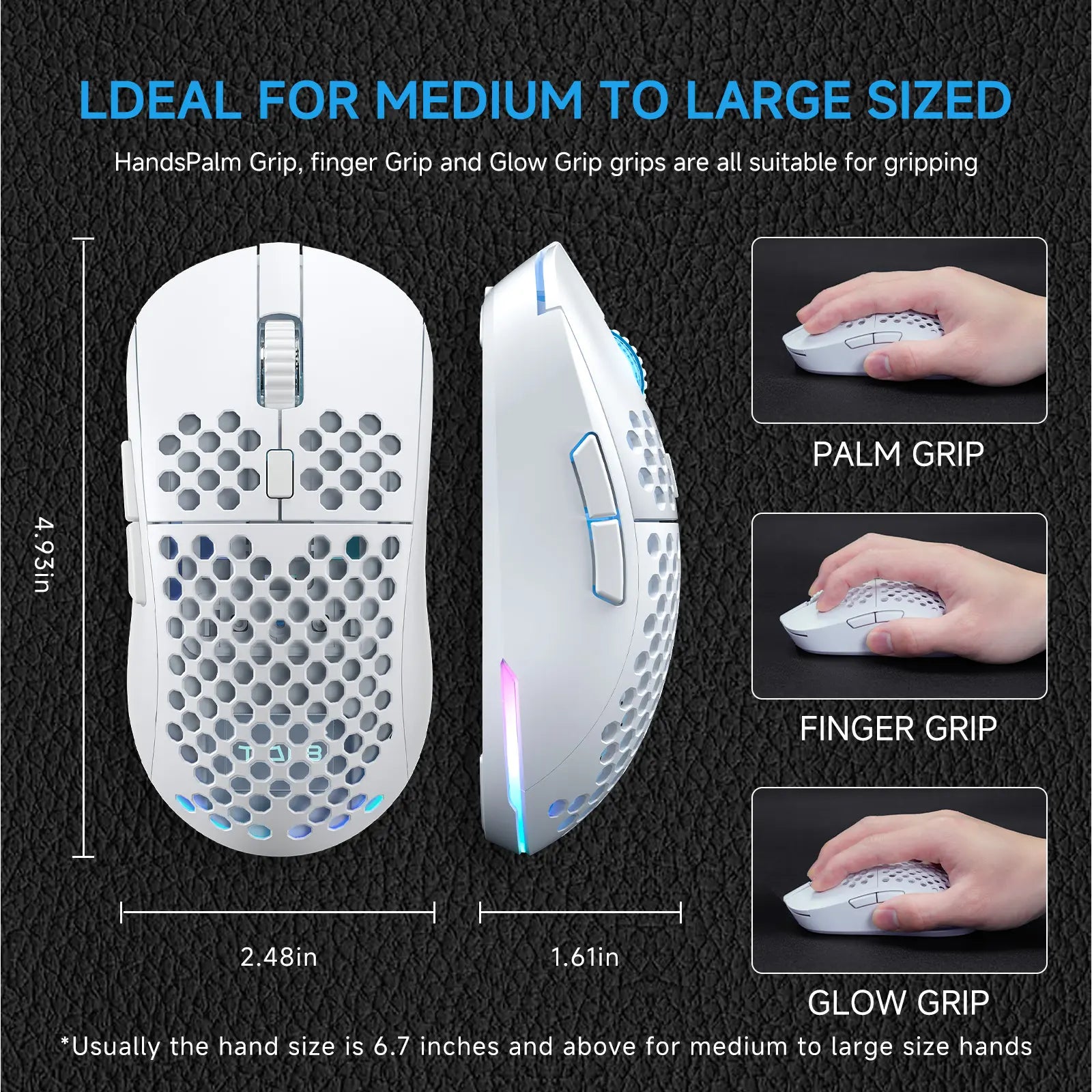 Kemove Falcon M1 Wireless Gaming Mouse – 24,000 DPI RGB Performance Mouse