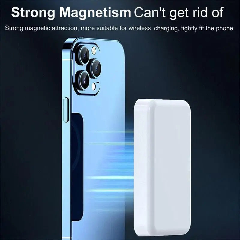 5000mAh Magnetic Power Bank – Portable MagSafe Wireless Charger for iPhone 12–17 Series