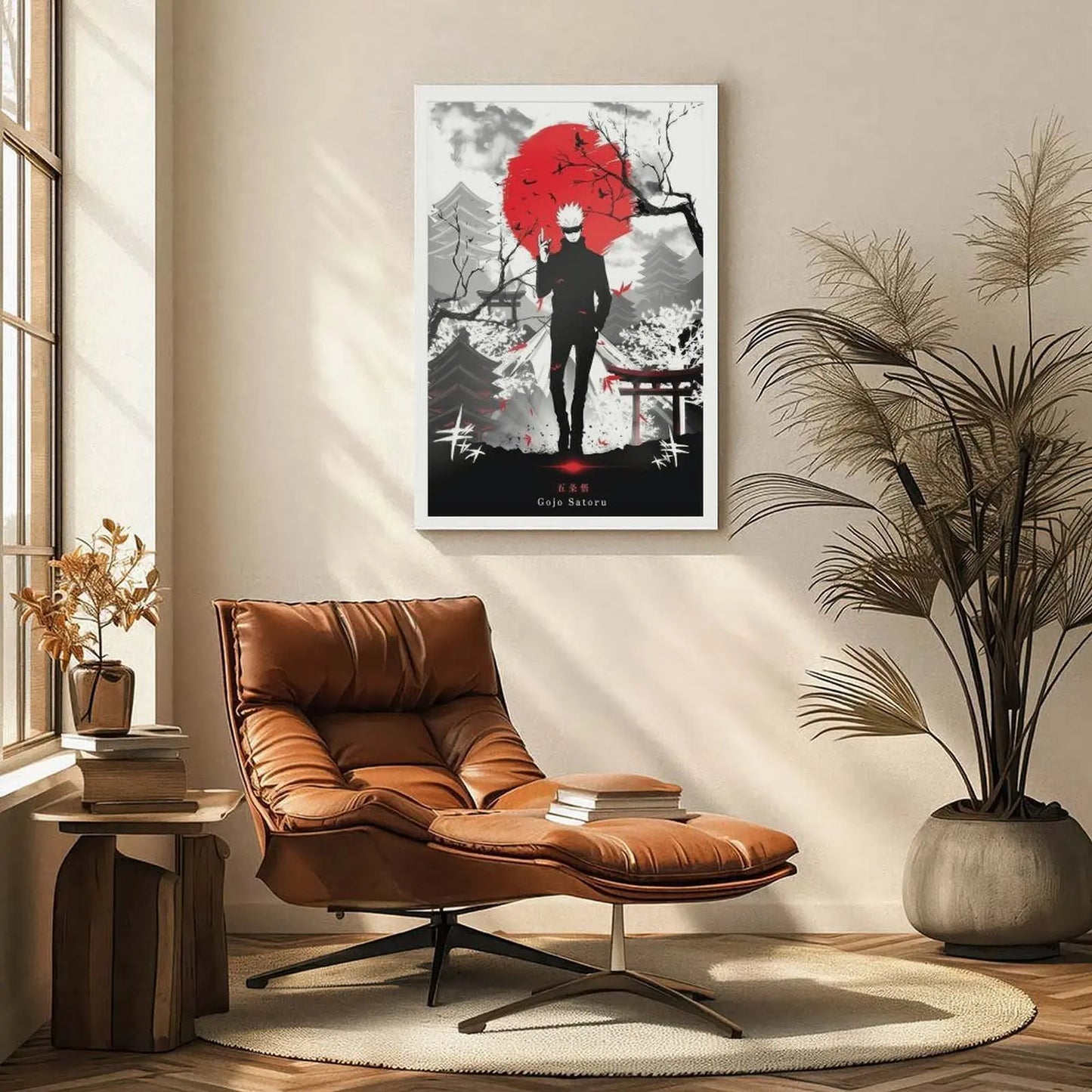 Jujutsu Kaisen Anime Wall Art – Premium Framed Poster for Bedrooms, Gaming Rooms & Desk Setups