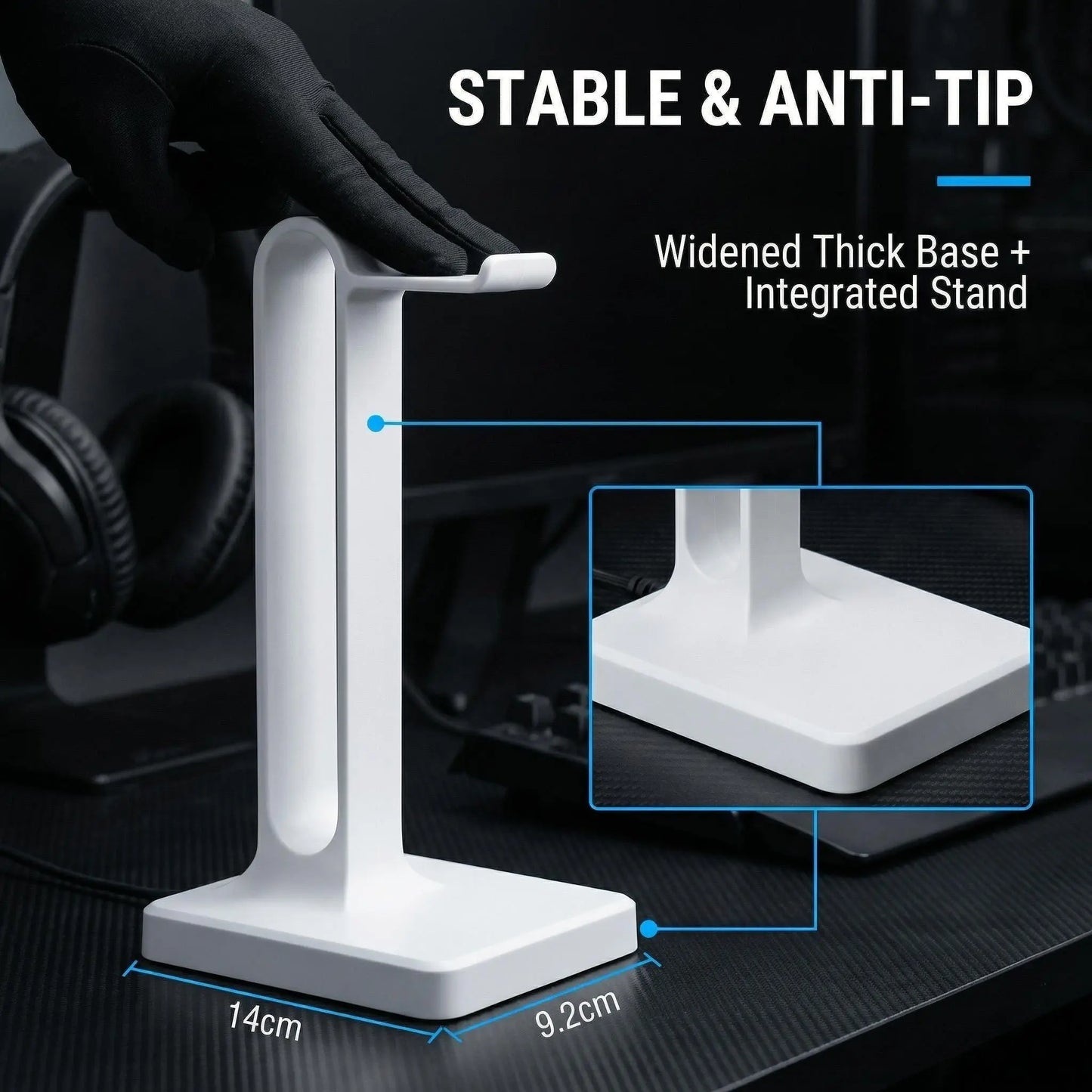 Gaming Headset & Controller Stand – Desktop Organiser for PS5, PS4, Xbox & Nintendo Switch Setups