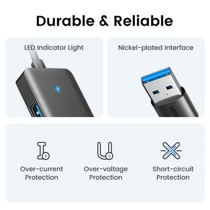UGREEN 5Gbps USB 3.0 Hub, 4 Ports USB A/USB C Splitter, Ultra-Slim Design, Compatible with PS5, Xbox, Mouse, Tiktokshopbacktoschoolkeyboard, Flash Drive,Dealsforyoudays