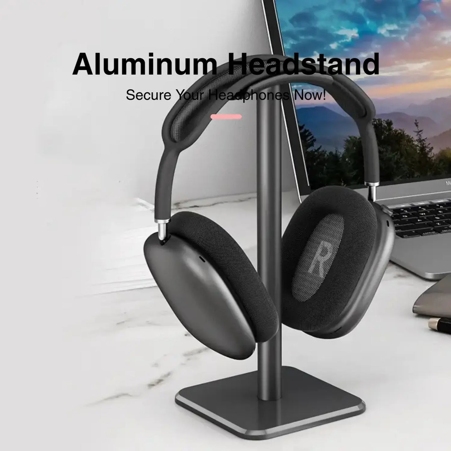 Premium Headphone Stand with Non-Slip Base – Modern Headset Holder for Gaming & Desk Setups