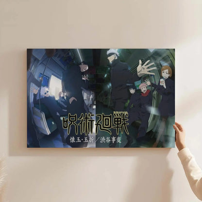 Jujutsu Kaisen Anime Wall Art – Premium Framed Poster for Bedrooms, Gaming Rooms & Desk Setups