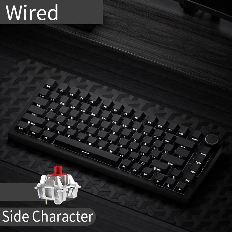 AJAZZ AK820 75% Mechanical Gaming Keyboard – Hot-Swappable Gasket Keyboard with Volume Knob for Gaming & Desk Setup