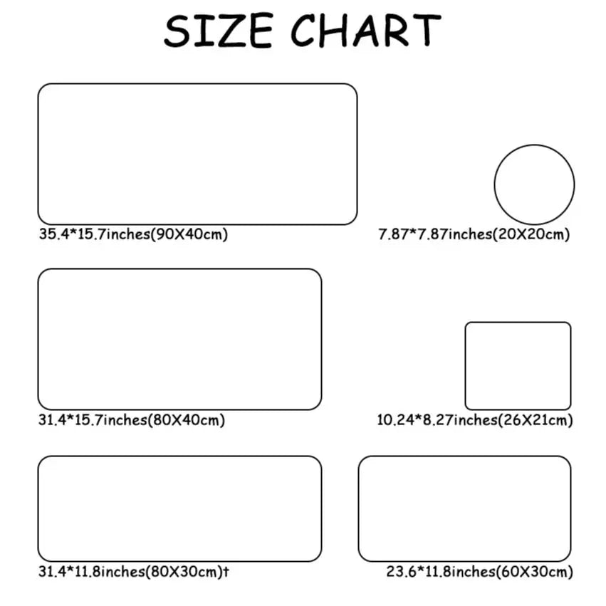Cartoon Pattern Extended Desk Mat – Premium Non-Slip Gaming Mouse Pad