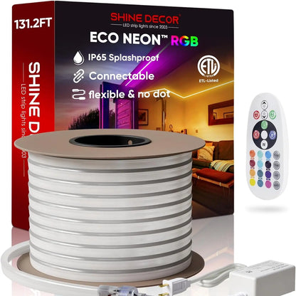 Waterproof RGB Neon LED Strip Light – Flexible Colour-Changing Rope Light with Remote Control for Indoor & Outdoor Use