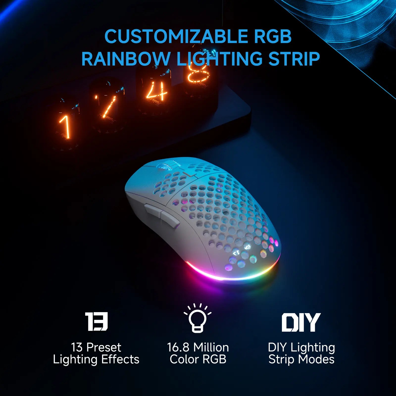Kemove Falcon M1 Wireless Gaming Mouse – 24,000 DPI RGB Performance Mouse