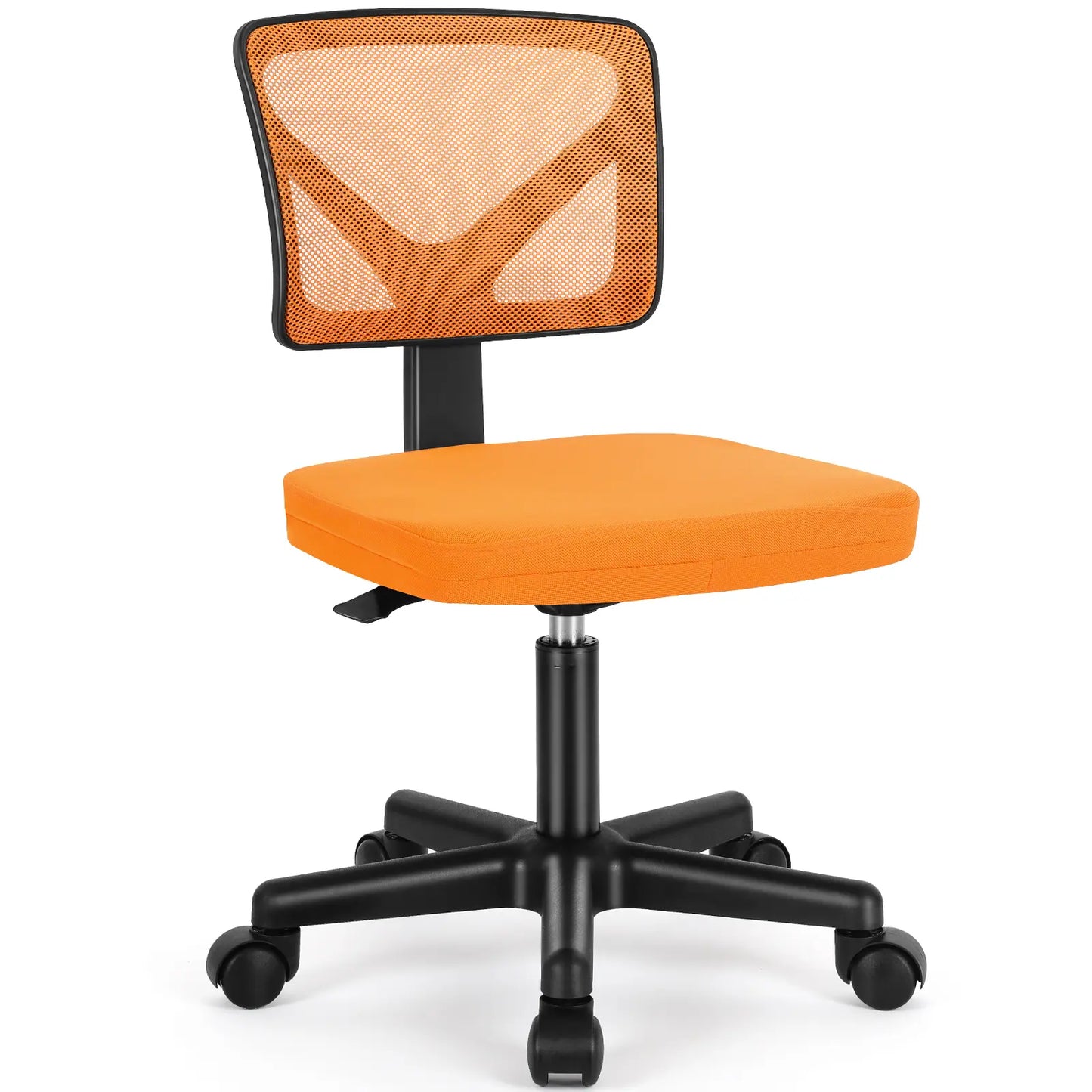 Ergonomic Armless Office Chair – Adjustable Mesh Desk Chair with Wheels for Home Offices & Workspaces