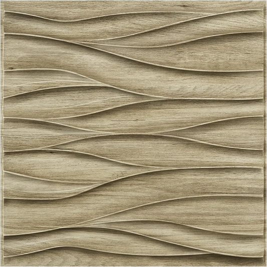 3D Wave Wall Panels – Paintable Waterproof Decorative Wall Panels for Living Rooms, Bedrooms & Home Offices