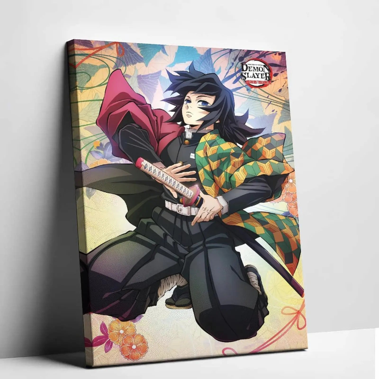 Demon Slayer Framed Canvas Wall Art, Premium Anime Print, UV-Protected Waterproof Canvas, Fade-Resistant Home & Gaming Room Decor