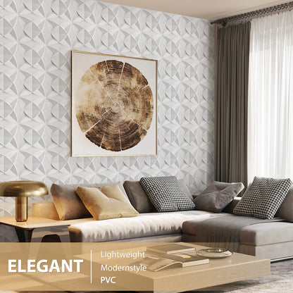 3D Diamond Wall Panels – Waterproof Geometric PVC Wall Tiles for Modern Home Décor