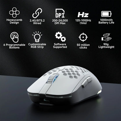 Kemove Falcon M1 Wireless Gaming Mouse – 24,000 DPI RGB Performance Mouse