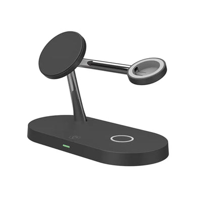 Magnetic Wireless Charging Stand with Night Light – 15W Fast Charging Zinc Alloy Phone Stand with USB-C