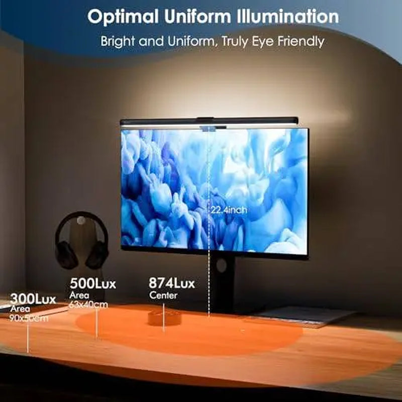 RGB Monitor Light Bar with Remote Control – Eye-Care Screen Lamp for 15–22" Monitors