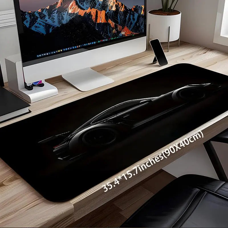 Luxury Sports Car Extended Desk Mat – Non-Slip Gaming Mouse Pad