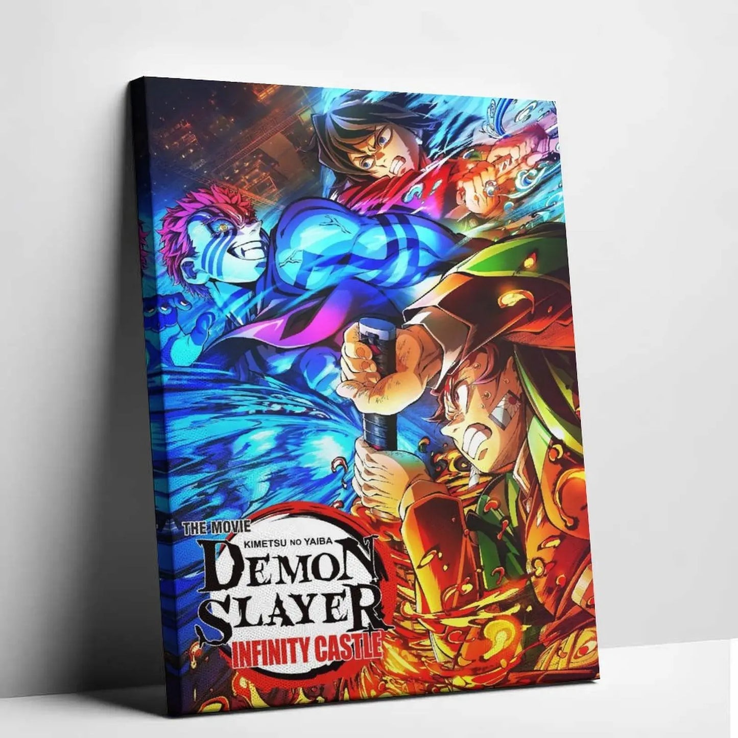 Demon Slayer Framed Canvas Wall Art, Premium Anime Print, UV-Protected Waterproof Canvas, Fade-Resistant Home & Gaming Room Decor