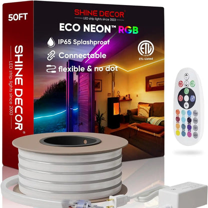 Waterproof RGB Neon LED Strip Light – Flexible Colour-Changing Rope Light with Remote Control for Indoor & Outdoor Use