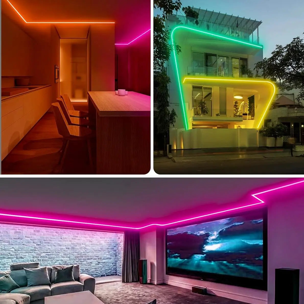Waterproof RGB Neon LED Strip Light – Flexible Colour-Changing Rope Light with Remote Control for Indoor & Outdoor Use