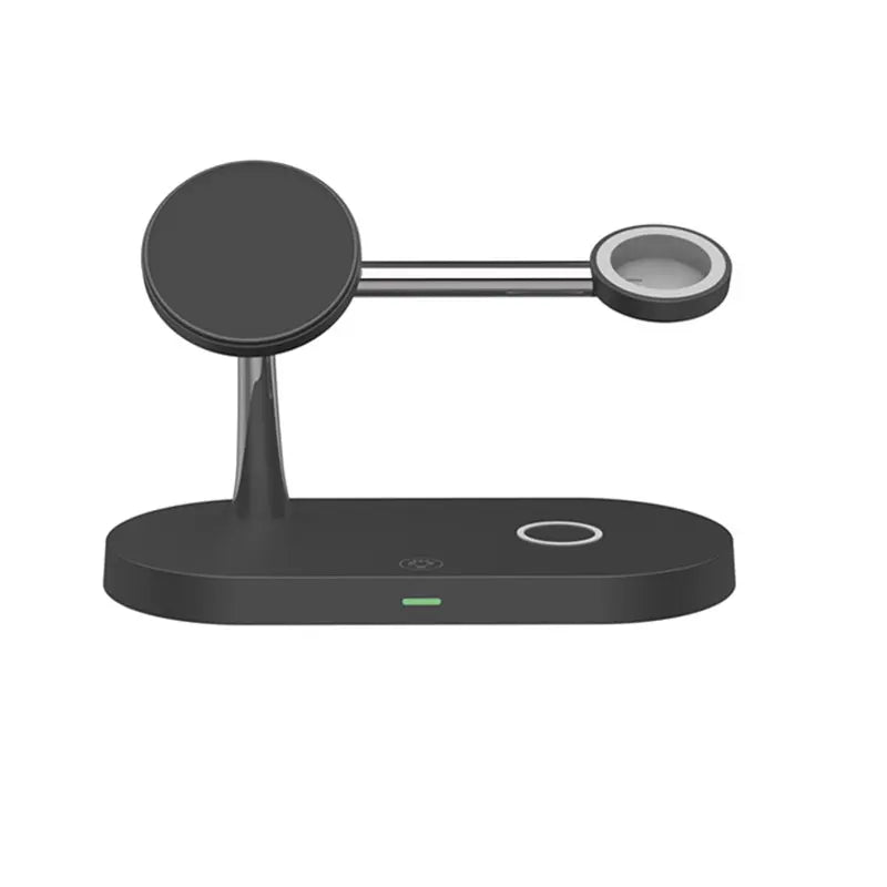 Magnetic Wireless Charging Stand with Night Light – 15W Fast Charging Zinc Alloy Phone Stand with USB-C