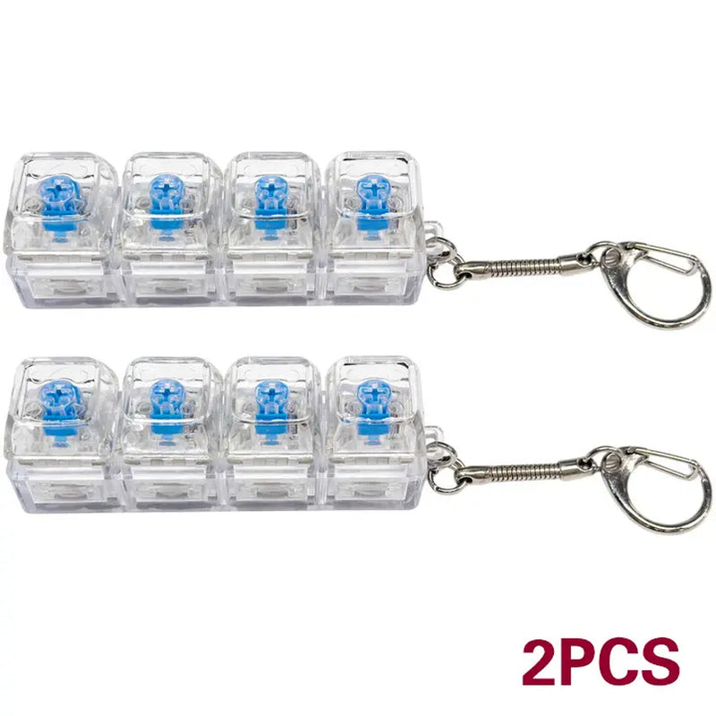 Mechanical Keyboard Clicker Fidget Toy – Portable Keyboard Keychain for Stress Relief & Desk Setups