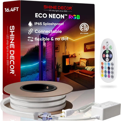 Waterproof RGB Neon LED Strip Light – Flexible Colour-Changing Rope Light with Remote Control for Indoor & Outdoor Use