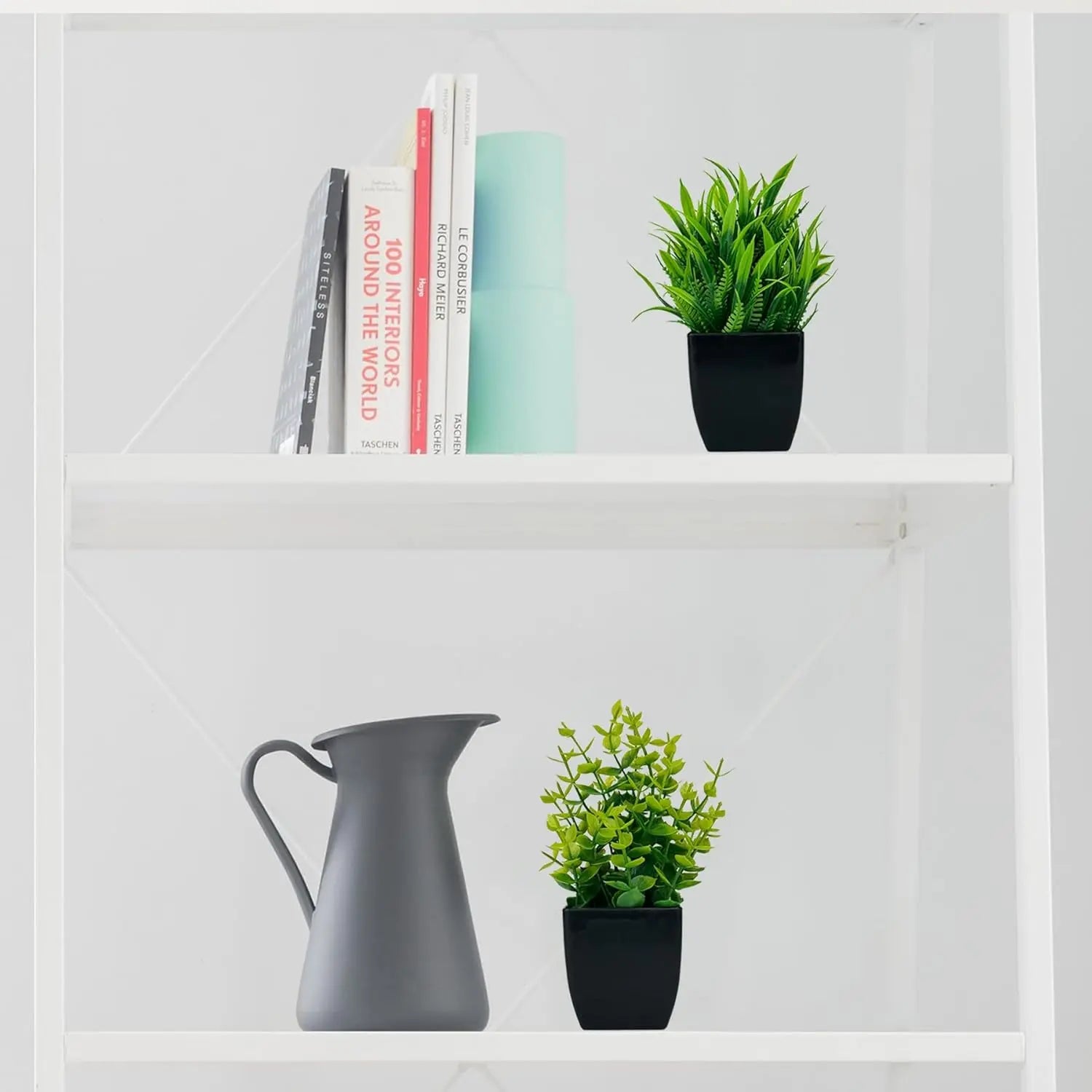 Artificial Potted Plants Set – Realistic Faux Greenery for Desk Setups, Home Offices & Home Décor