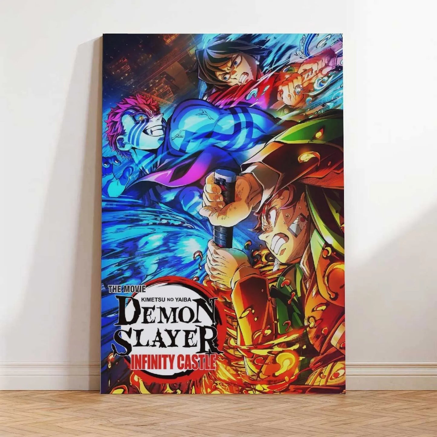 Demon Slayer Framed Canvas Wall Art, Premium Anime Print, UV-Protected Waterproof Canvas, Fade-Resistant Home & Gaming Room Decor