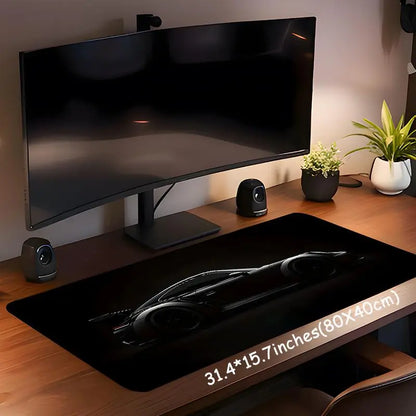 Luxury Sports Car Extended Desk Mat – Non-Slip Gaming Mouse Pad