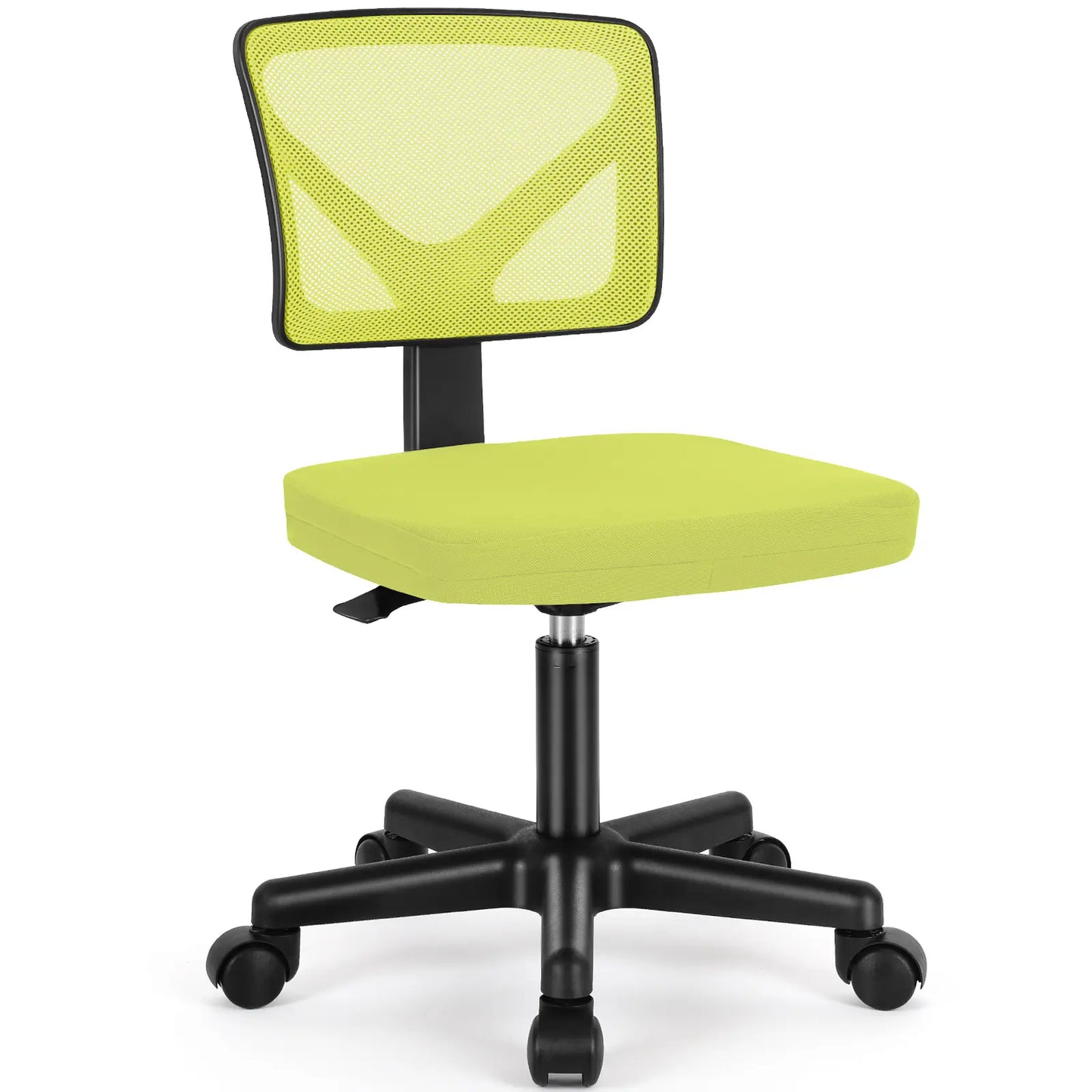 Ergonomic Armless Office Chair – Adjustable Mesh Desk Chair with Wheels for Home Offices & Workspaces
