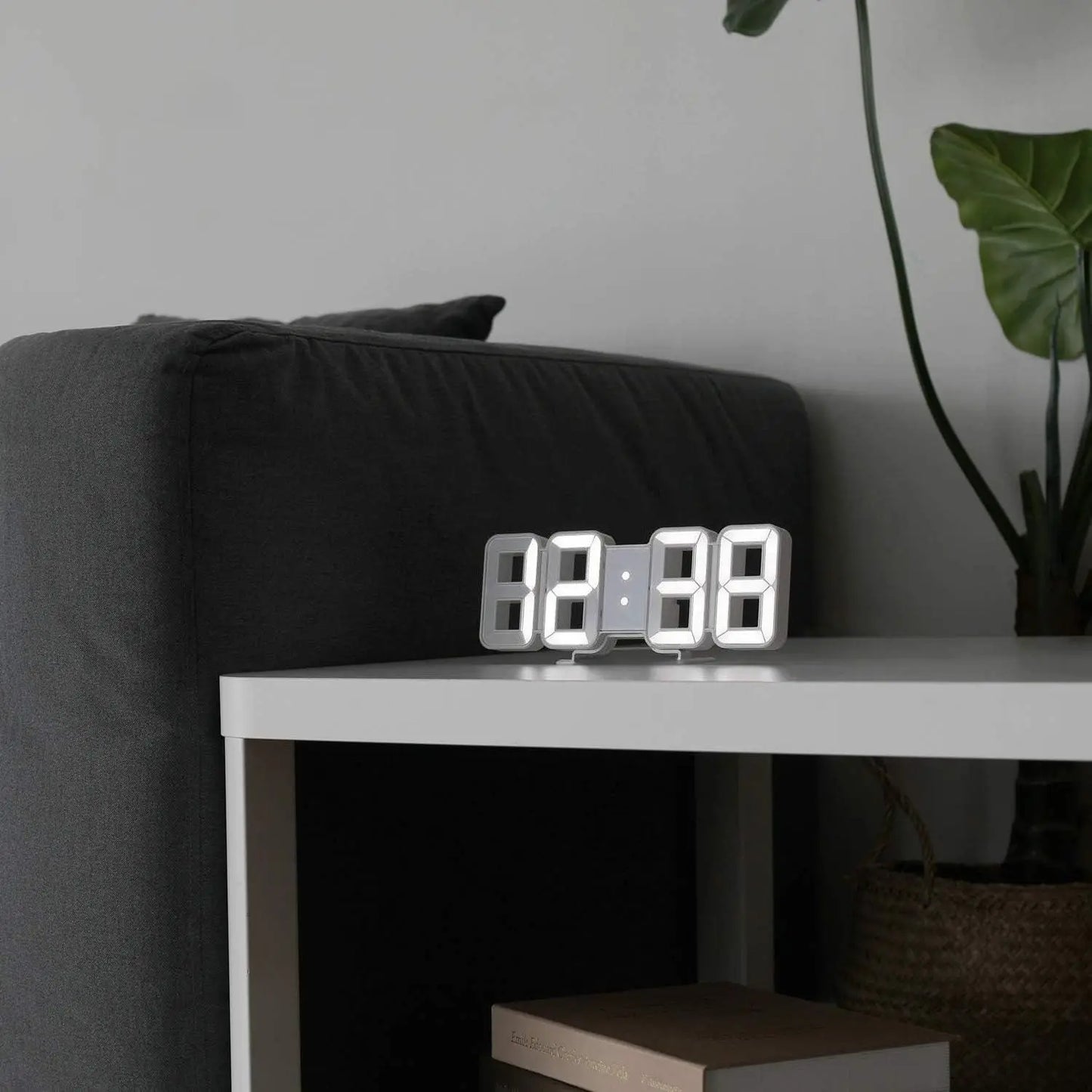 3D LED Digital Wall Clock – Adjustable Brightness Desk & Wall Clock with Date, Temperature & Alarm