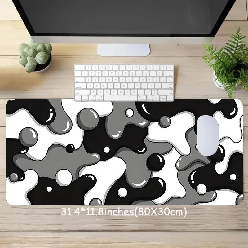 Abstract Pattern Extended Desk Mat – Premium Non-Slip Gaming Mouse Pad