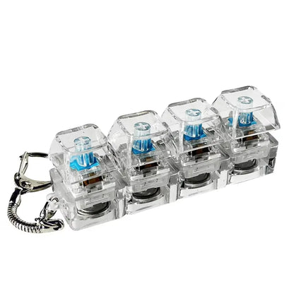 Mechanical Keyboard Clicker Fidget Toy – Portable Keyboard Keychain for Stress Relief & Desk Setups