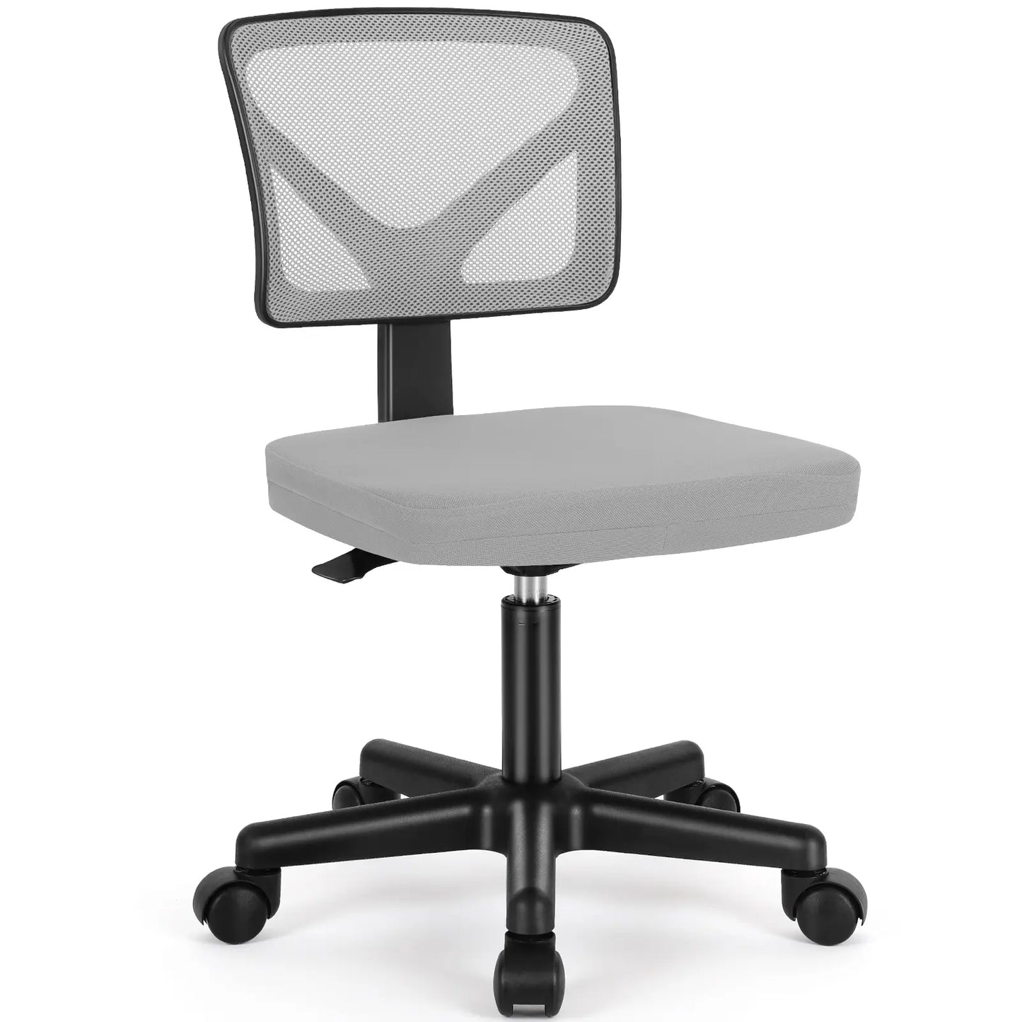 Ergonomic Armless Office Chair – Adjustable Mesh Desk Chair with Wheels for Home Offices & Workspaces