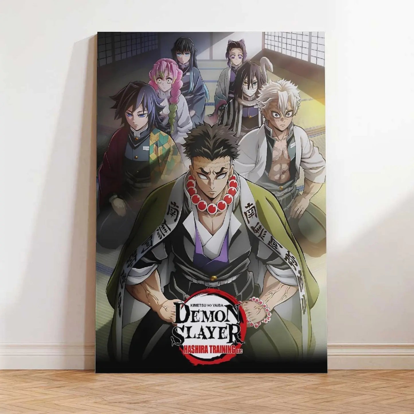 Demon Slayer Framed Canvas Wall Art, Premium Anime Print, UV-Protected Waterproof Canvas, Fade-Resistant Home & Gaming Room Decor