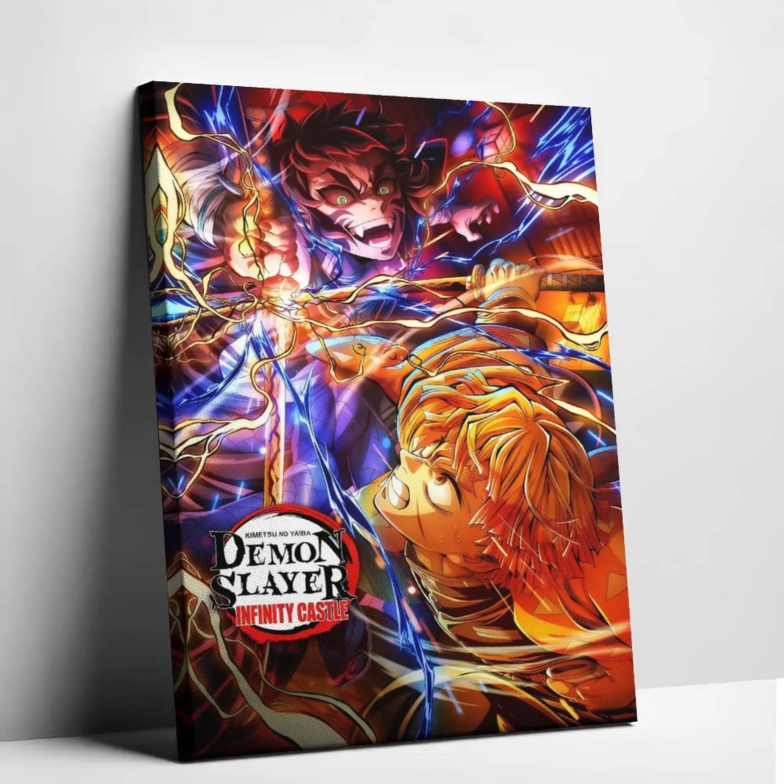 Demon Slayer Framed Canvas Wall Art, Premium Anime Print, UV-Protected Waterproof Canvas, Fade-Resistant Home & Gaming Room Decor