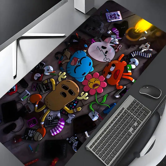 Cartoon Pattern Extended Desk Mat – Premium Non-Slip Gaming Mouse Pad