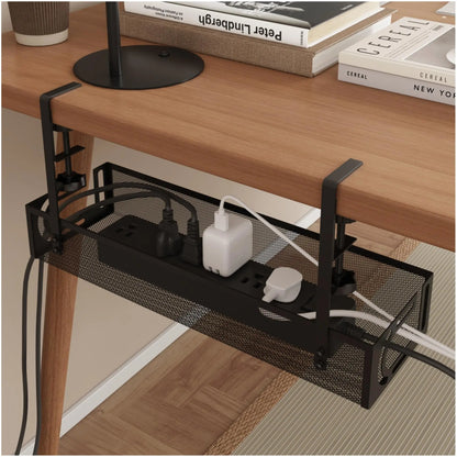 Under Desk Cable Management Tray – Premium Cable Organiser for Clean & Clutter-Free Desk Setups