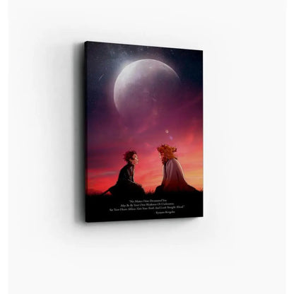 Demon Slayer Framed Canvas Wall Art, Premium Anime Print, UV-Protected Waterproof Canvas, Fade-Resistant Home & Gaming Room Decor