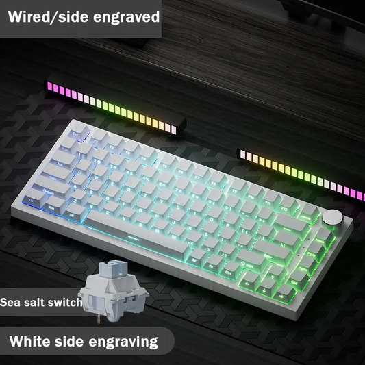 Wired Keyboard Customized Keyboard Gasket Mechanical Gaming Keyboard for Computer Office Gaming Hot-Swappable DIY Keyboard