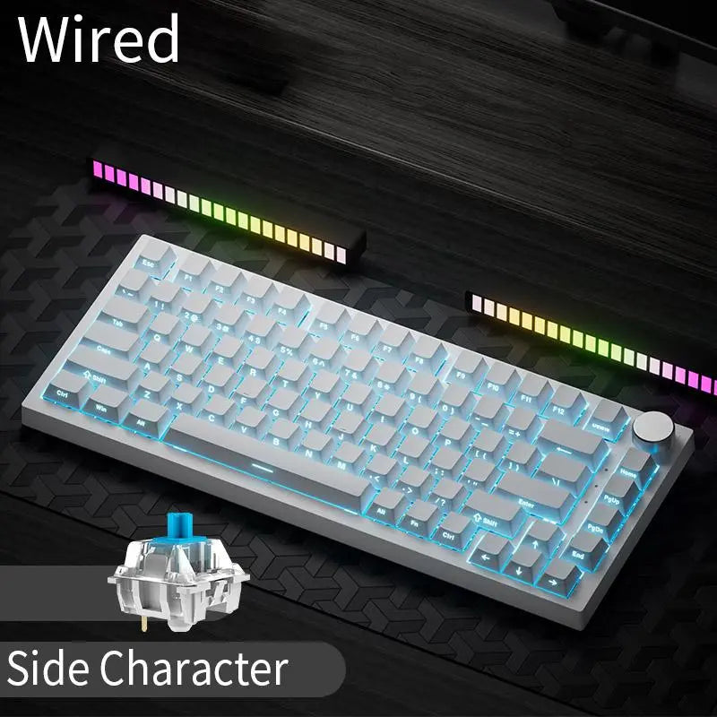 AJAZZ AK820 75% Mechanical Gaming Keyboard – Hot-Swappable Gasket Keyboard with Volume Knob for Gaming & Desk Setup