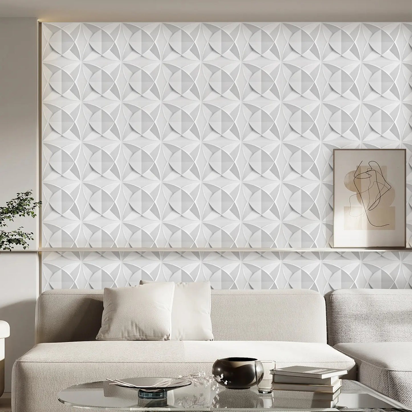 3D Diamond Wall Panels – Waterproof Geometric PVC Wall Tiles for Modern Home Décor