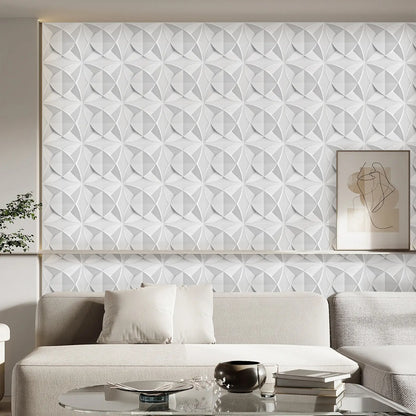 3D Diamond Wall Panels – Waterproof Geometric PVC Wall Tiles for Modern Home Décor