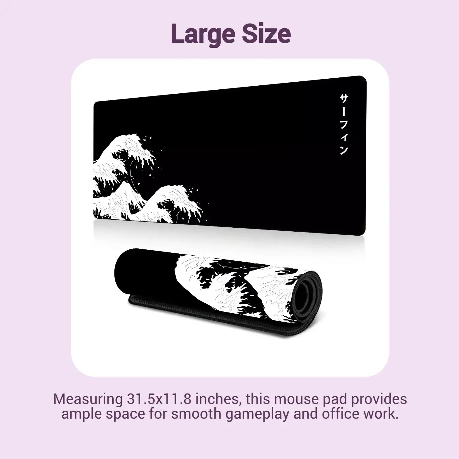 Wave Pattern Extended Desk Mat – Premium Non-Slip Gaming Mouse Pad