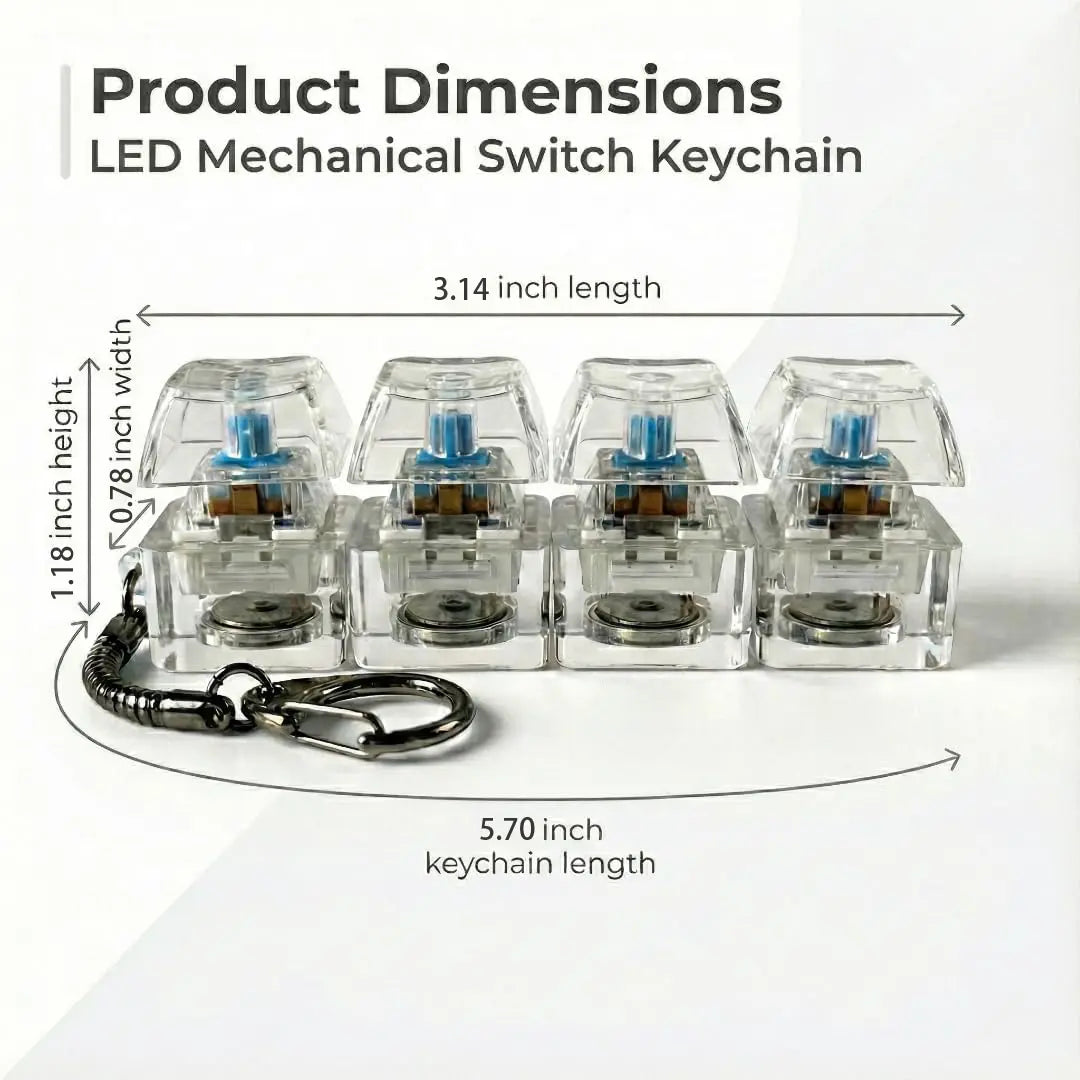 Mechanical Keyboard Clicker Fidget Toy – Portable Keyboard Keychain for Stress Relief & Desk Setups