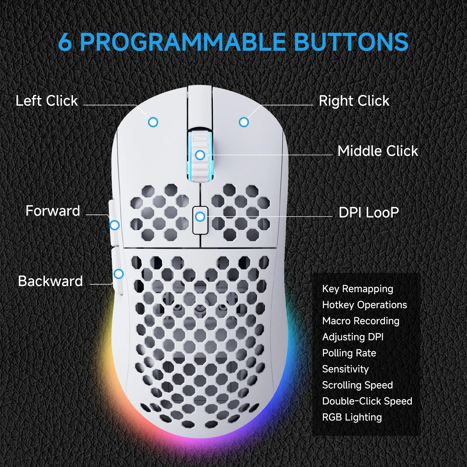 Kemove Falcon M1 Wireless Gaming Mouse – 24,000 DPI RGB Performance Mouse