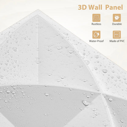 3D Diamond Wall Panels – Waterproof Geometric PVC Wall Tiles for Modern Home Décor