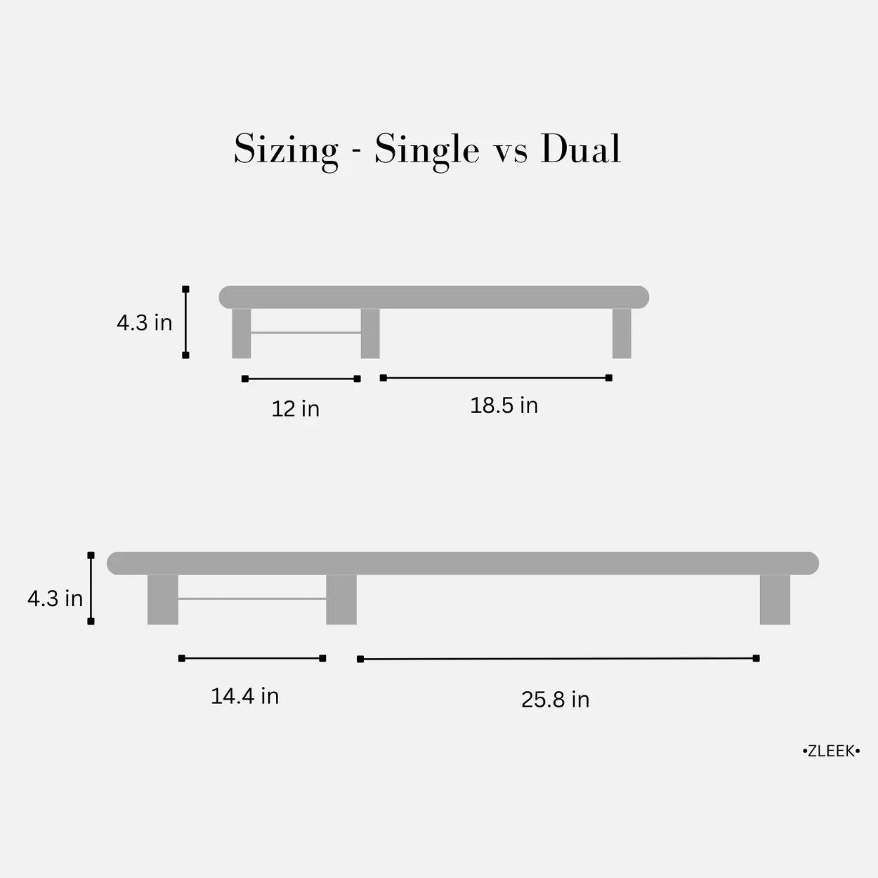 Premium Wooden Dual Monitor Riser – Solid Wood Monitor Stand for Desk Setups, Home Offices & Gaming Stations